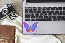 Load image into Gallery viewer, Butterfly Greeting Card with Vinyl Sticker