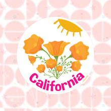 Load image into Gallery viewer, California Poppy Sticker