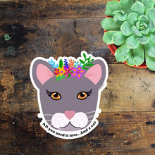 Load image into Gallery viewer, Cat and Love Sticker