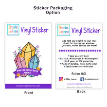 Load image into Gallery viewer, Crystal Protection from Jerks Sticker