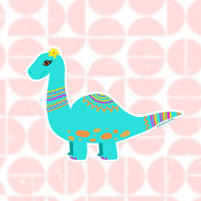 Load image into Gallery viewer, Dinosaur Girl Sticker