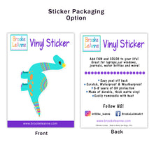 Load image into Gallery viewer, Dinosaur Girl Sticker