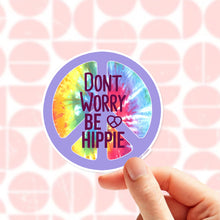 Load image into Gallery viewer, Be Hippie Greeting Card with Vinyl Sticker