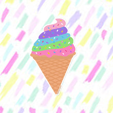 Load image into Gallery viewer, Ice Cream Cone Sticker