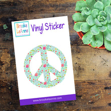 Load image into Gallery viewer, Peace Flower Sign Sticker