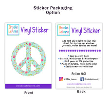 Load image into Gallery viewer, Peace Flower Sign Sticker