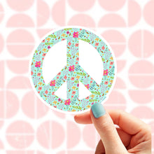 Load image into Gallery viewer, Peace Flower Sign Sticker