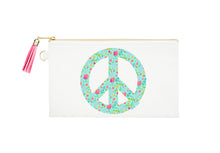 Load image into Gallery viewer, Peace Sign Zipper Bag