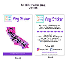 Load image into Gallery viewer, Pink California Sticker