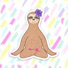 Load image into Gallery viewer, Sloth Meditation Sticker