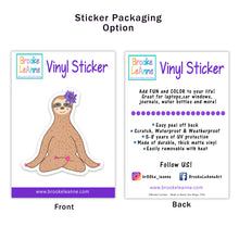 Load image into Gallery viewer, Sloth Meditation Sticker