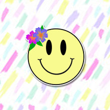 Load image into Gallery viewer, Smiley Happy Face Sticker Yellow
