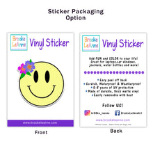 Load image into Gallery viewer, Smiley Happy Face Sticker Yellow