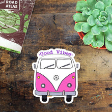 Load image into Gallery viewer, Van Bus Good Vibes Sticker