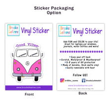 Load image into Gallery viewer, Van Bus Good Vibes Sticker