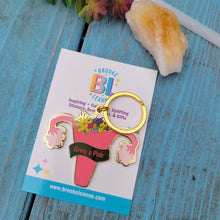 Load image into Gallery viewer, Enamel Keychain Grow a pair
