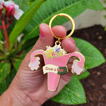 Load image into Gallery viewer, Enamel Keychain Grow a pair
