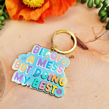 Load image into Gallery viewer, Enamel Keychain Bit of a Mess

