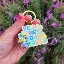 Load image into Gallery viewer, Enamel Keychain Bit of a Mess
