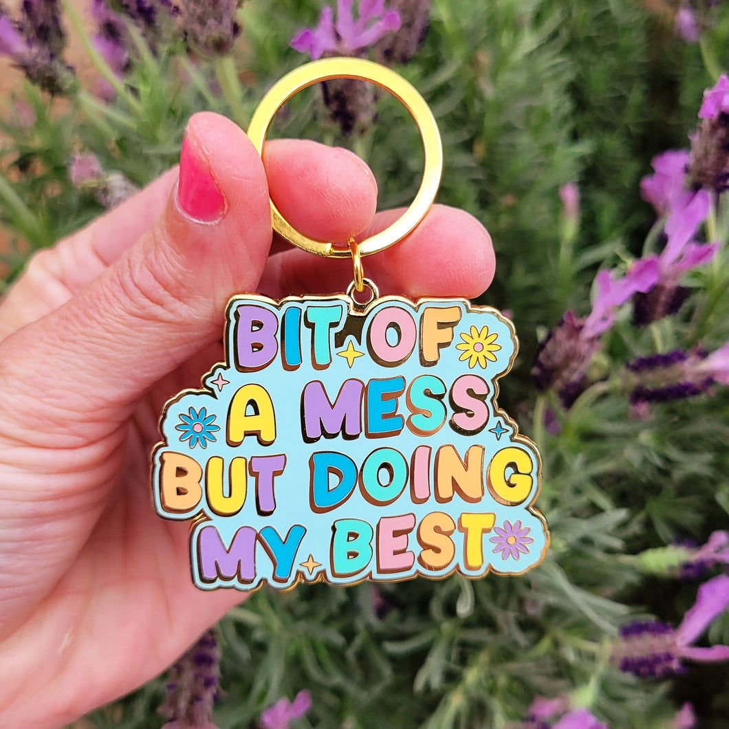 Enamel Keychain Bit of a Mess