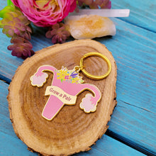 Load image into Gallery viewer, Enamel Keychain Grow a pair
