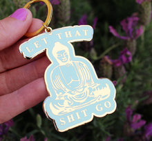 Load image into Gallery viewer, Enamel Buddha Keychain | Let that shit go
