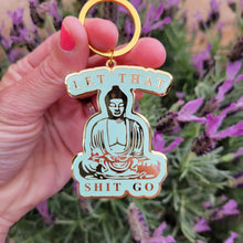 Load image into Gallery viewer, Enamel Buddha Keychain | Let that shit go
