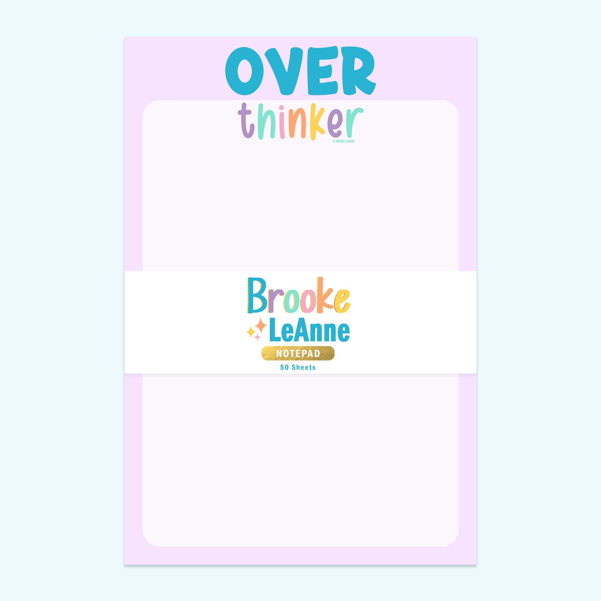 Overthinker Notepad Stationery – Brooke LeAnne
