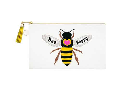 Bee Happy Zipper Bag
