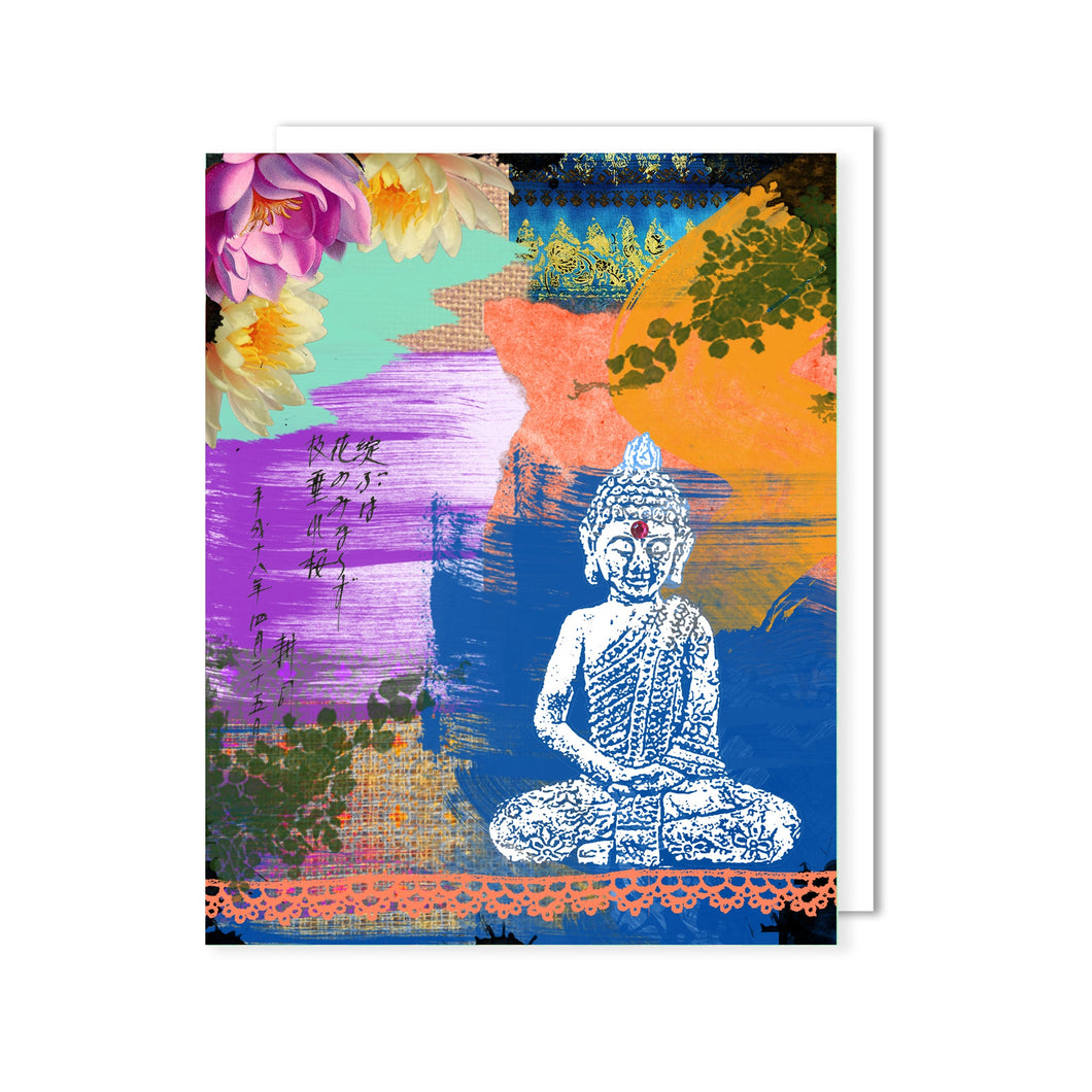 Blue Buddha Card