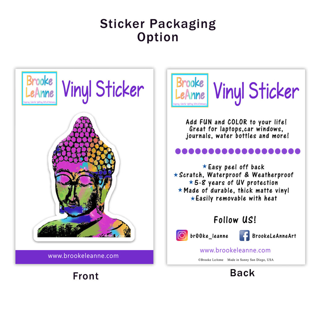 Buddha Head Sticker