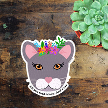 Load image into Gallery viewer, Cat and Love Sticker
