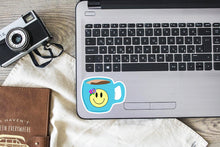 Load image into Gallery viewer, Coffee Smiley Face Sticker
