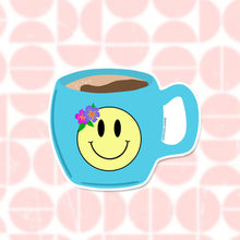 Load image into Gallery viewer, Coffee Smiley Face Sticker

