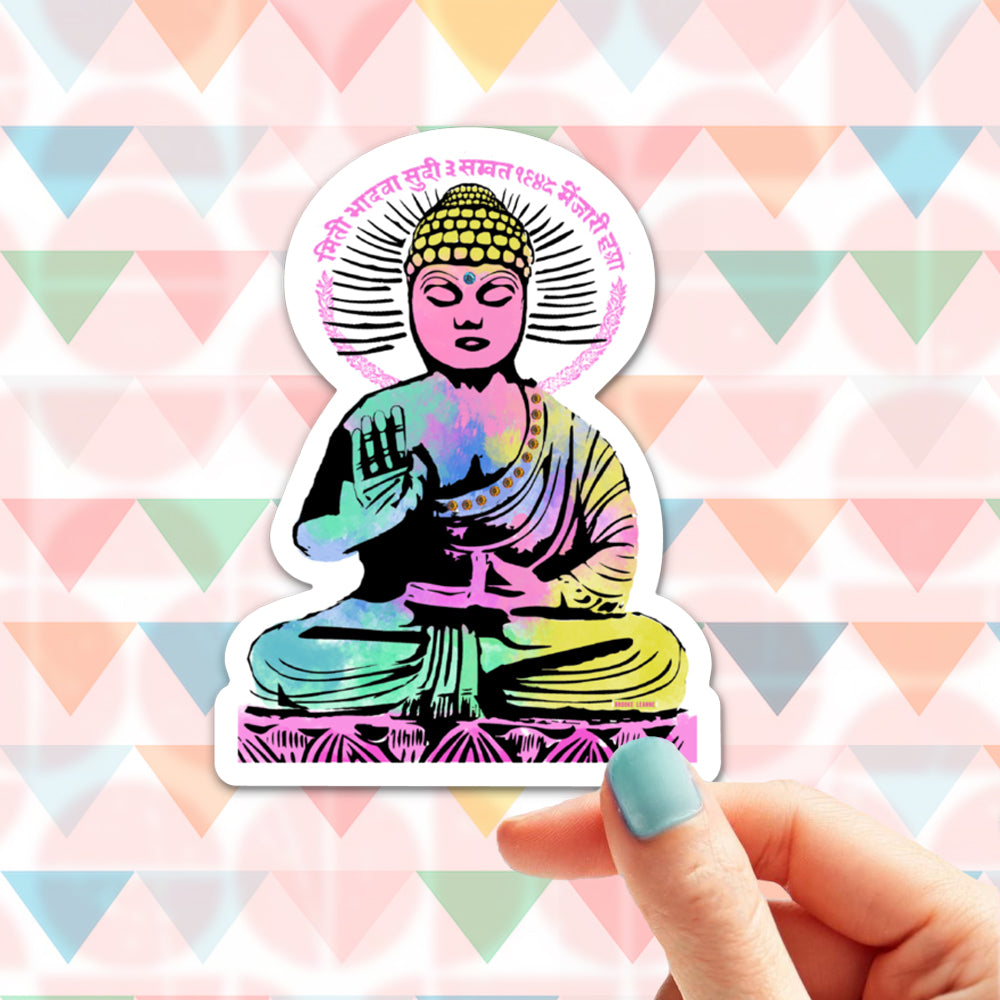 Colorful Buddha Sticker