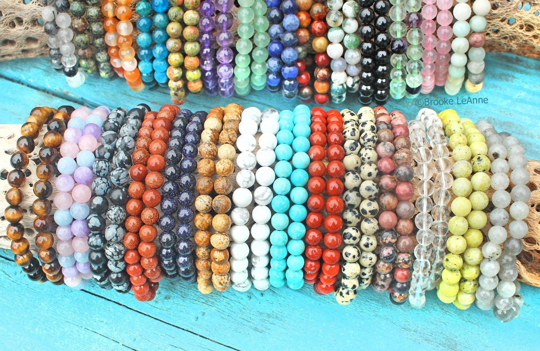 Crystal Bracelets 6mm Genuine Stacking Gemstone Crystal Bracelet Brooke LeAnne