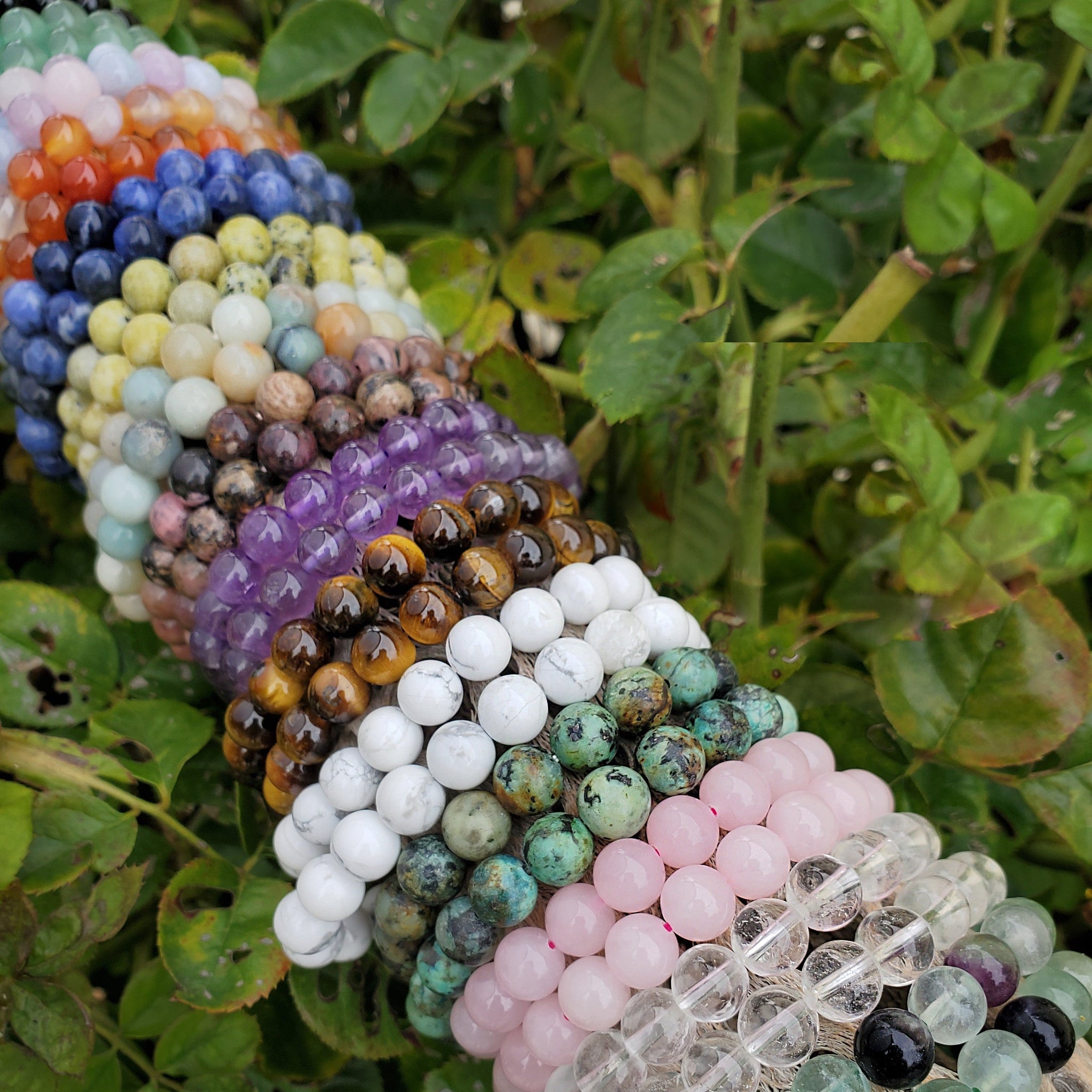 Gemstone 8 mm Bead Bracelets: BUY 3 GET 1 FREE - Huge Variety 8 mm Rounded  Stone Natural Crystal Bracelets (Premium Grade Stretch Bracelet)