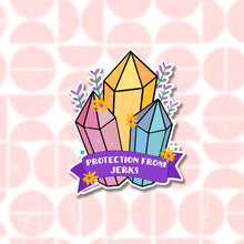 Load image into Gallery viewer, Crystal Protection from Jerks Sticker

