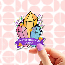 Load image into Gallery viewer, Crystal Protection from Jerks Sticker
