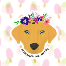 Load image into Gallery viewer, Dog and Love Sticker
