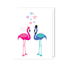 Load image into Gallery viewer, Flamingo Wedding Greeting Card
