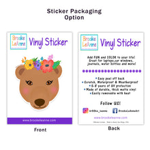 Load image into Gallery viewer, Flower Bear Sticker
