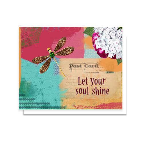 Light Shine Dragonfly Card