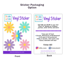 Load image into Gallery viewer, picture of mini daisy stickers on a card in multi colors
