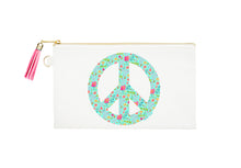 Load image into Gallery viewer, Peace Sign Zipper Bag
