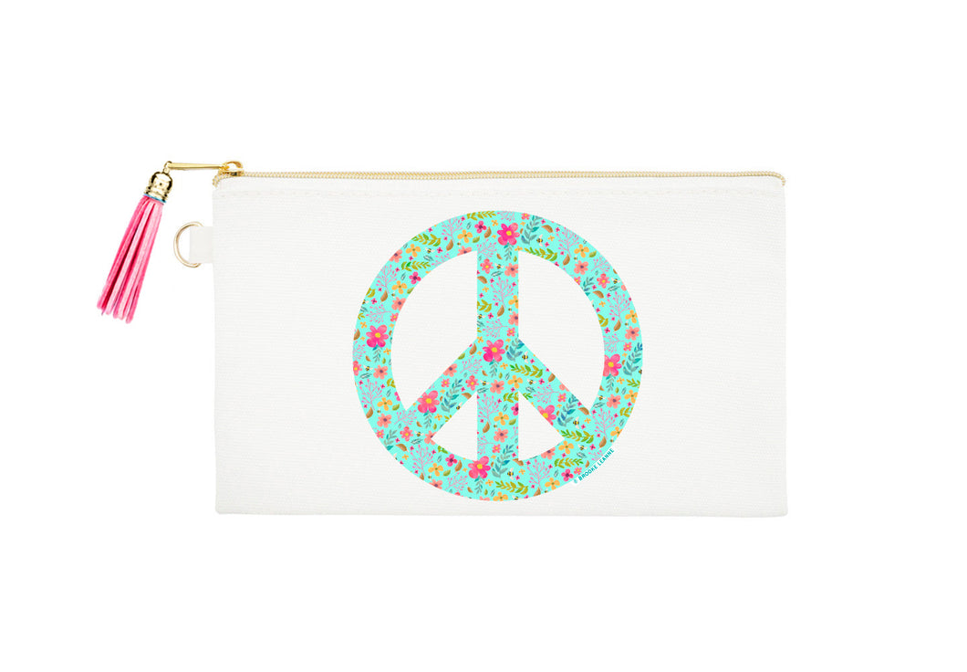 Peace Sign Zipper Bag
