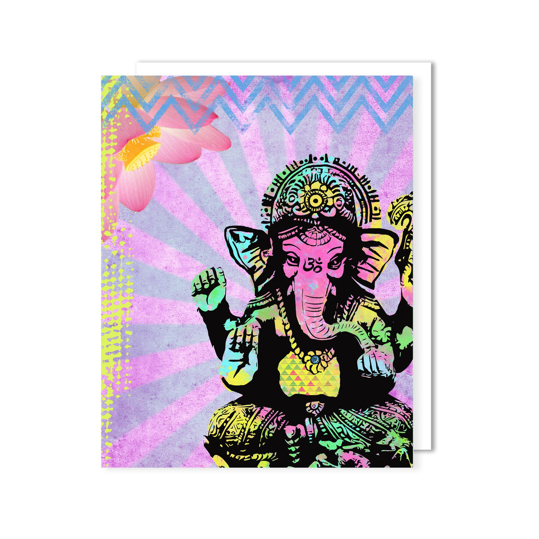 Rainbow Ganesha Card