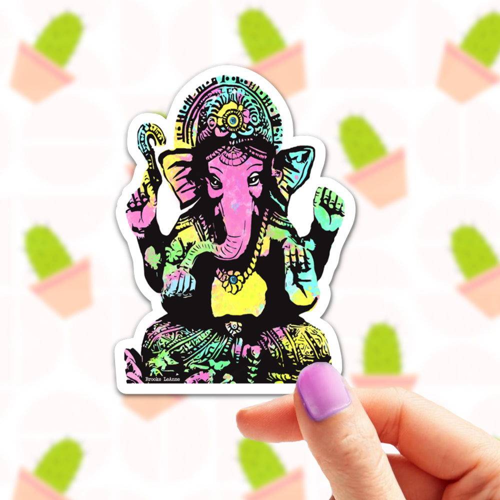 Rainbow Ganesha Sticker