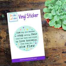 Load image into Gallery viewer, She Flew Sticker
