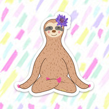 Load image into Gallery viewer, Sloth Meditation Sticker
